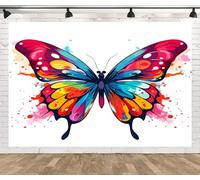 CORFOTO Sfondo tessile 4.6x3m farfalle e insetti con ali realistiche. Decorazioni per feste a tema farfalla e ritratti per ragazze.