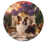 Corgi 1000 Pezzi Puzzle Cute Pets Puzzle Rotondo Giochi Intellettuali Creativo, Antistress Regali Unici (67.5x67.5cm)