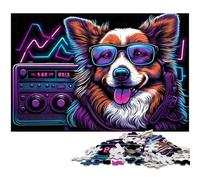 Corgi 1000 pezzi puzzle di cartone per adulti, puzzle impegnativo rompicapo per adolescenti, divertente serata di giochi in famiglia 26X38CM/10,23x14,96 pollici