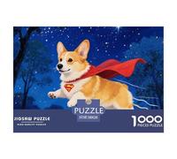 Corgi 1000 Pezzi Puzzle Pet Dog Per Famiglie Qualità Premium Multicolore Intrattenimento Creativo Regalo 38x26cm/1000pcs