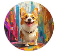 Corgi 1000 Pezzi Puzzle Rotondo Classico Arte Puzzle Circolare Giocattolo Per Adulti 1000pcs (67.5x67.5cm)