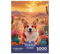 Corgi 1000 Pieces Art Puzzle Creative Cute Pets Puzzle for Adults for Adults from 14 Years Gift Jigsaw Games 38x26cm/1000pcs