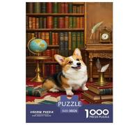 Corgi 1000 Pieces Jigsaw Puzzle Fun Cute Jigsaw Puzzle for Adults for Adults from 14 Years Educational Gift for Children Jigsaw Games 38x26cm/1000pcs