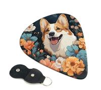 Corgi, 6 plettri per chitarra, stampa su entrambi i lati, per chitarra acustica, basso, ukulele, chitarra elettrica (0,46 mm, 0,71 mm, 0,96 mm)