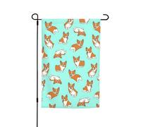 Corgi - Bandiere da giardino con stampa di cane, 30,5 x 45,7 cm, per tutte le stagioni, decorazione per esterni e cortili
