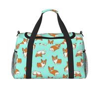 Corgi, borsa da viaggio funzionale con stampa di cane carino, ampia borsa da viaggio pieghevole, borsa da viaggio per weekender