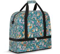 Corgi, borsone da viaggio per donne e uomini, per il fine settimana, pieghevole, separato dal bagnato, 47 l, per sport, palestra, yoga, Colore, 47 L, Organizer per borse