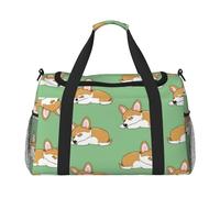 Corgi, borsone da viaggio per dormire, con simpatico cane, palestra, per la notte, per uomini e donne, leggero, bagaglio a mano per allenamento e vacanze