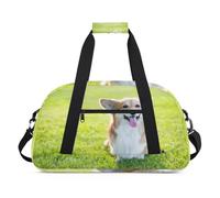 Corgi, borsone sportivo per donne e uomini, con cane, 24 l, borsa da viaggio o da palestra, per bambini, ragazze e ragazzi, Colore, (24L) UK, Organizer per borse