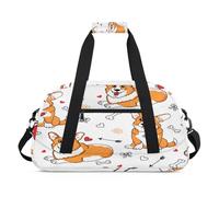 Corgi, borsone sportivo per donne e uomini, con simpatico cane, 24 l, borsa da viaggio o da palestra, per bambini, ragazze e ragazzi, Colore, (24L) UK, Organizer per borse