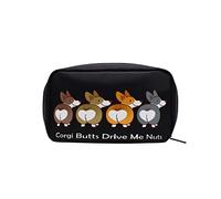 Corgi Butts Dog Cute Makeup Bag Organizer portatile Borsa cosmetica per custodia da viaggio, regali, borsa da toilette per uso quotidiano per ragazze e donne