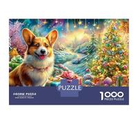 Corgi by A Decorated Christmas Tree Puzzle Da 1000 Pezzi Divertimento Familiare, Adulti E Bambini 52x38cm/1000pcs