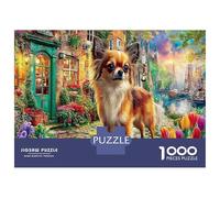 Corgi by Cottage Flowers 1000 Pezzi Puzzle Classici Per Adulti E Bambini ≥14 Anni Giochi Rilassamento E Intelligence Rural Pet Sfida Impossibile Regalo Amore Amico Natale Compleanno Festa 70x50cm/1000