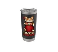Corgi - Calza natalizia con cane Bicchiere termico in acciaio inox doppia parete