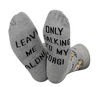 Corgi - Calzini per amanti degli animali domestici, con scritta "Leave Me Alone Only Talking to My Corgi Today", regalo per gli amanti dei cani (U.Corgi), U.corgi, M