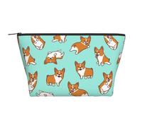 Corgi cane carino, Borsa da toilette Borsa per trucco Borsa per cosmetici Borsa da toilette da viaggio portatile