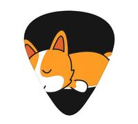 Corgi carino che dorme,12 pezzi di plettri per chitarra, 3 plettri di diverso spessore per chitarra acustica, basso, ukulele
