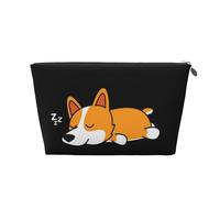 Corgi carino che dorme, Borsa da toilette Borsa per trucco Borsa per cosmetici Borsa da toilette da viaggio portatile