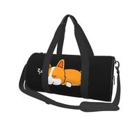 Corgi carino che dorme, Borsone da viaggio di grande capacità Borsa rotonda Borsa da viaggio sportiva Borsa da viaggio Borsa da fitness