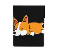 Corgi carino che dorme, Custodia per laptop in pelle PU, borsa per notebook, custodia per laptop, custodia per tablet