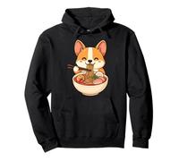 Corgi Che Mangia Ramen Felpa con Cappuccio