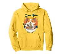 Corgi Che Mangia Ramen Felpa con Cappuccio