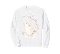Corgi Cherry Blossoms Meditazione Zen Yoga Tranquillo Donne Felpa