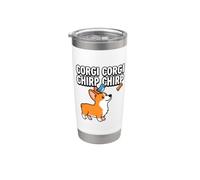 Corgi Chirp Amante Guardando Squadra Cane Uccello Amico Proprietario Mamma Bicchiere termico in acciaio inox doppia parete