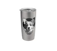 Corgi con collare RGB Ruth Bader Ginsburg Bicchiere termico in acciaio inox doppia parete
