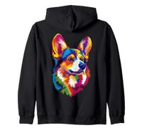 Corgi con i Colori dell'arcobaleno Cani Welsh Corgi Cardigan Felpa con Cappuccio