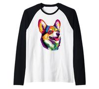 Corgi con i Colori dell'arcobaleno Cani Welsh Corgi Cardigan Maglia con Maniche Raglan