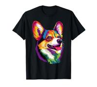 Corgi con i Colori dell'arcobaleno Cani Welsh Corgi Cardigan Maglietta