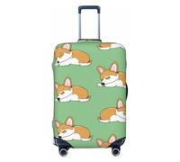 Corgi, copertura per valigia, protezione per bagagli, con cane carino, elastico, antigraffio, antipolvere, adatta per bagagli da 56 a 61 cm, Multicolore, S