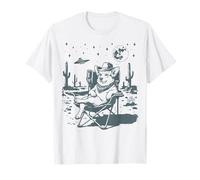 Corgi Cowboy Funny Dog Meme UFO Western Maglietta