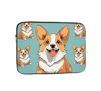 Corgi Custodia per laptop con cane carino da 17 pollici, custodia per laptop TSA antiurto protettiva custodia per notebook resistente all'acqua Custodia per il trasporto del computer valigetta borse