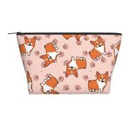 Corgi dei cartoni animati, Borsa da toilette Borsa per trucco Borsa per cosmetici Borsa da toilette da viaggio portatile