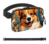 Corgi Dog-1299 - Marsupio unisex, alla moda, per sport, jogging, escursionismo, escursionismo, donna e uomo, Multicolore 06, 1.5x9.0x5.9in/4x23x15cm