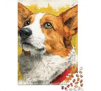 Corgi Dog Art Print Jigsaw Puzzle Impossible 1000 Pezzi Decorazione Per La Casa. Rilassamento E Intelligence Per Adulti E Ragazzi Da 14 Anni 70x50cm/1000pcs