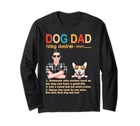 Corgi Dog Dad Definition for Daddy Funny Fathers Day Maglia a Manica