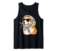 Corgi Dog Granny Square Crochet Yarn Crochet Lover Canotta