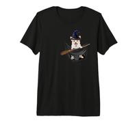 Corgi Dog in The Pocket Witch Hat Halloween Maglietta Premium