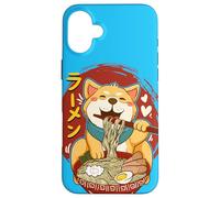 Corgi-Dog Mangiare Ciotola di Ramen Pho Noodle Soup Giappone Kawaii Custodia per iPhone 16 Plus