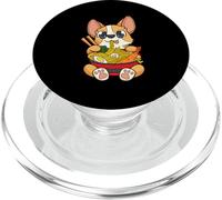 Corgi-Dog Mangiare Ciotola di Ramen Pho Noodle Soup Giappone Kawaii PopSockets PopGrip per MagSafe