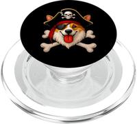 Corgi Dog Pirate Jolly Roger Bandiera Halloween Ragazzi Ragazze Bambini PopSockets PopGrip per MagSafe