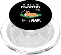 Corgi Dog Sleep It's A Pawwfect Day For A Nap Puppy Lovers PopSockets PopGrip per MagSafe