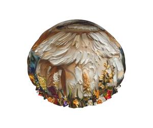 Corgi Floral Flowers Spring Garden Print DoubleShower Cap Cuffia da a per il bagno Cuffia da a per donna Cuffia da a per uomo Salone Uso domestico