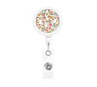 Corgi Flowers Porta badge retrattile Porta carte d'identità con clip per infermiere Studente Impiegato