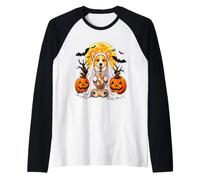 Corgi Ghost And Boba Cute Halloween Dog Humor Maglia con Maniche Raglan