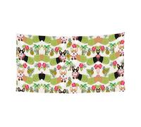 Corgi Hawaiian Tropical Summer Ananas Stampa Outdoor Hanging Banner Decor per Auto Barca Giardino Party, Happy Holiday Xmas Halloween Banner