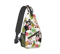 Corgi Hawaiian Tropical Summer Pineapple Donna Uomo Zaino Monospalla Regolabile Borsa A Spalla Casual Borsa A Tracolla Per Treeking Sportivo Ciclismo